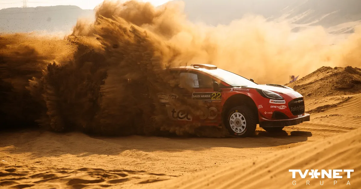 VIDEO ⟩ Seska ekipāža pirms pēdējā ātrumposma izstājas no Saūda Arābijas rallija