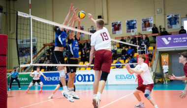 Latvijas U18 volejbolisti atlases sacensības Daugavpilī noslēdz ar igauņu pārspēšanu – Volejbols – Sportacentrs.com