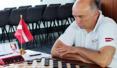 Pirmajiem deviņiem vienādi punkti pasaules čempionātā dambretē rapidā, Valnerim tik maz pietrūkst līdz medaļai