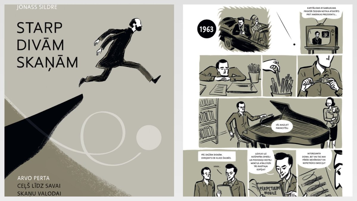 Latviski izdots grafiskais romāns par ģeniālo igauņu skaņradi Arvo Pertu