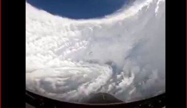 VIDEO. Viņi bija uz robežas: lidmašīna, kas nofilmēja "Melisas" aci, par mata tiesu izglābās - NRA