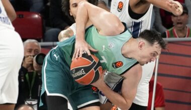 Latviešu duelī Eirolīgā Kurucs gūst vairāk punktu par Šmitu un izcīna uzvaru