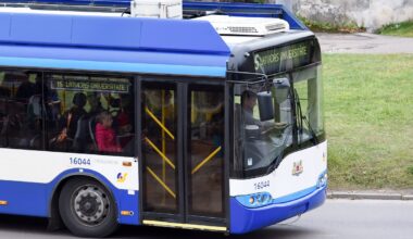 15.maršruta trolejbuss Kalna ielā.