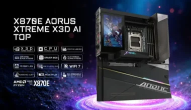 Gigabyte X870E AORUS XTREME X3D AI TOP: visjaudīgākā AM5 mātesplate spēlēm ar MI un ekrānu