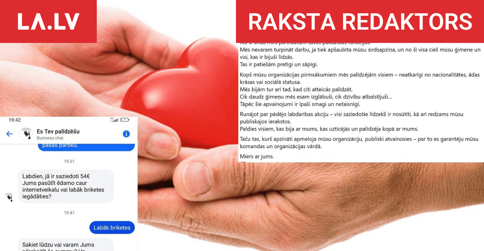 Labdarības organizācija “Es Tev palīdzēšu” paziņo par darbības pārtraukšanu – vairāki cilvēki, kuri lūdza atbalstu, to neesot saņēmuši