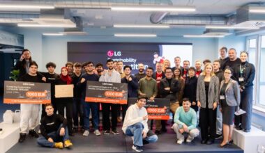 Winners of “LG Sustainability Coopetition” student hackathon