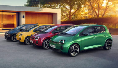 Renault Twingo E Tech electric Absolute Green Absolute Red Mango Yellow Diamond Black