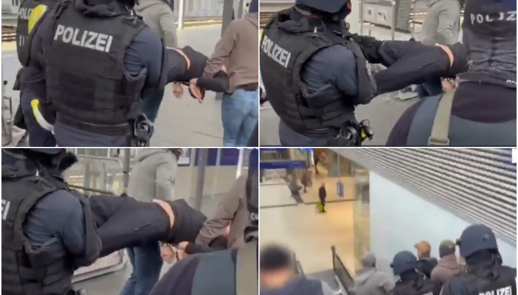 VIDEO. Desmitiem patruļmašīnu, ievainots policists – ķīlnieku krīze vilcienā; arestēts Latvijas pilsonis