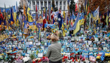 Piemiņas vieta kritušajiem Ukrainas karavīriem Kijivā. Foto: REUTERS/Alina Smutko