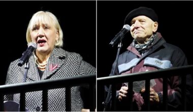 Dainis Īvāns, Velta Čebotarenoka – divas uzrunas, kas iedvesmoja Doma laukumā sanākušos