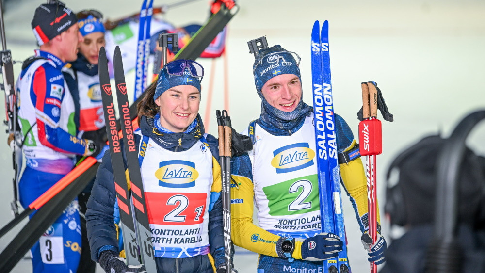 Volfa šauj akurāti līdz pēdējai ugunslīnijai, jauktajā pāru stafetē saimnieko Sāmuelsons un Halversone