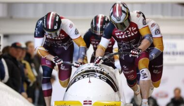 Latvijas bobsleja ekipāžām Kortīnā Pasaules kausa četrinieku sacensībās vietas otrā desmita beigās