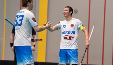 Latvijas Florbola savienība » LV » 2025/2026 » Jaunumi » Ziedonim-Jansonam "hat-trick", "Ķekava/RB&B" pieveic jogeviešus