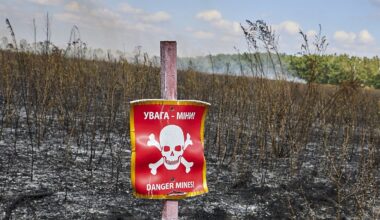 Mīnu lauks uz Harkivas un Doneckas reģiona robežas