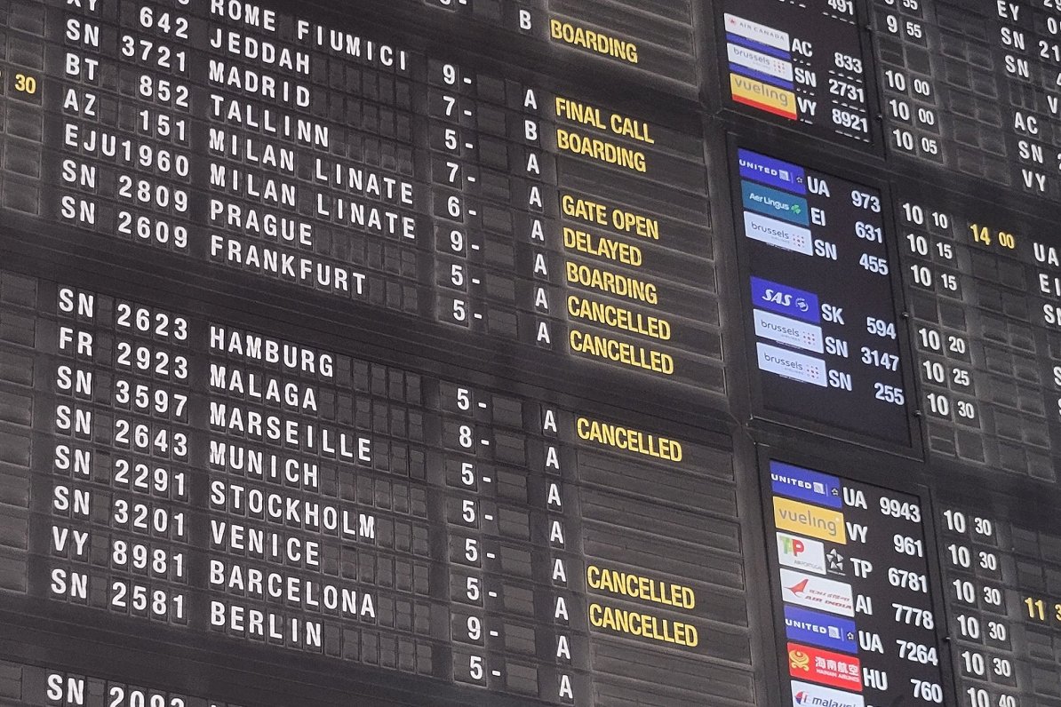 Informācija par lidojumiem Briseles galvenajā lidostā