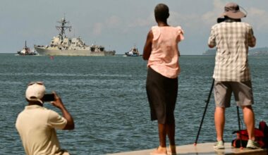 ASV militārais kuģis apmācībās pie Trinidadā un Tobāgo, netālu no Venecuēlas