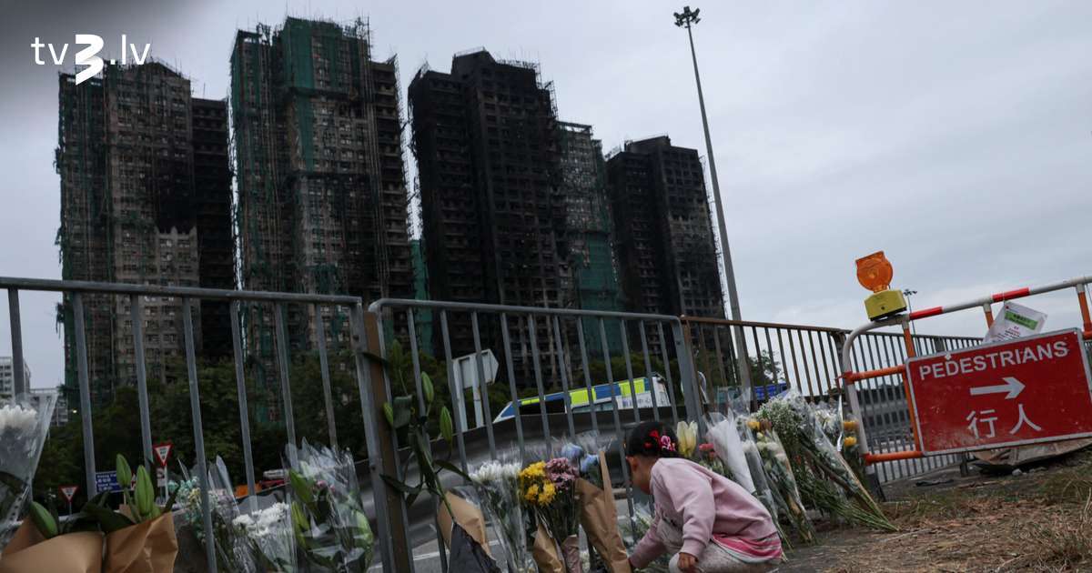 Honkongas ugunsgrēka traģēdijas vietā paveras baiss skats; atrasti vēl bojāgājušie