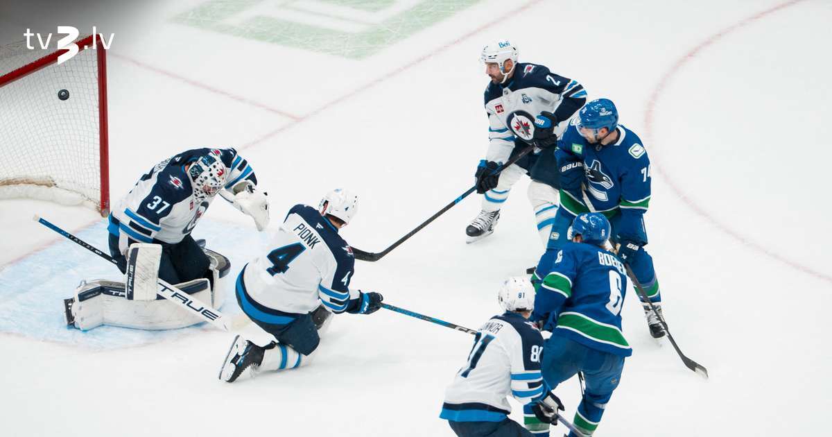 Rezultatīvā pirmajā trešdaļā “Canucks” bez Bļugera tomēr piekāpjas “Jets”