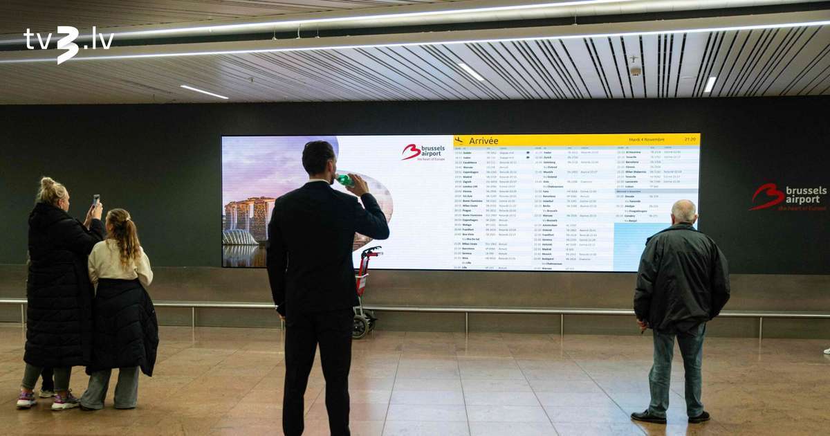 Briseles lidostā saistībā ar iespējamu dronu parādīšanos apturēti lidojumi - tv3.lv