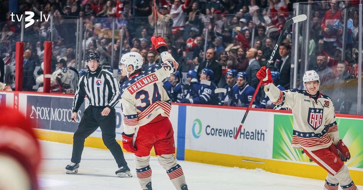 VIDEO: Pēc spēcīga Tralmaka plaukstas metiena ripa piekto reizi AHL sezonā atrod vārtu tīklu - tv3.lv