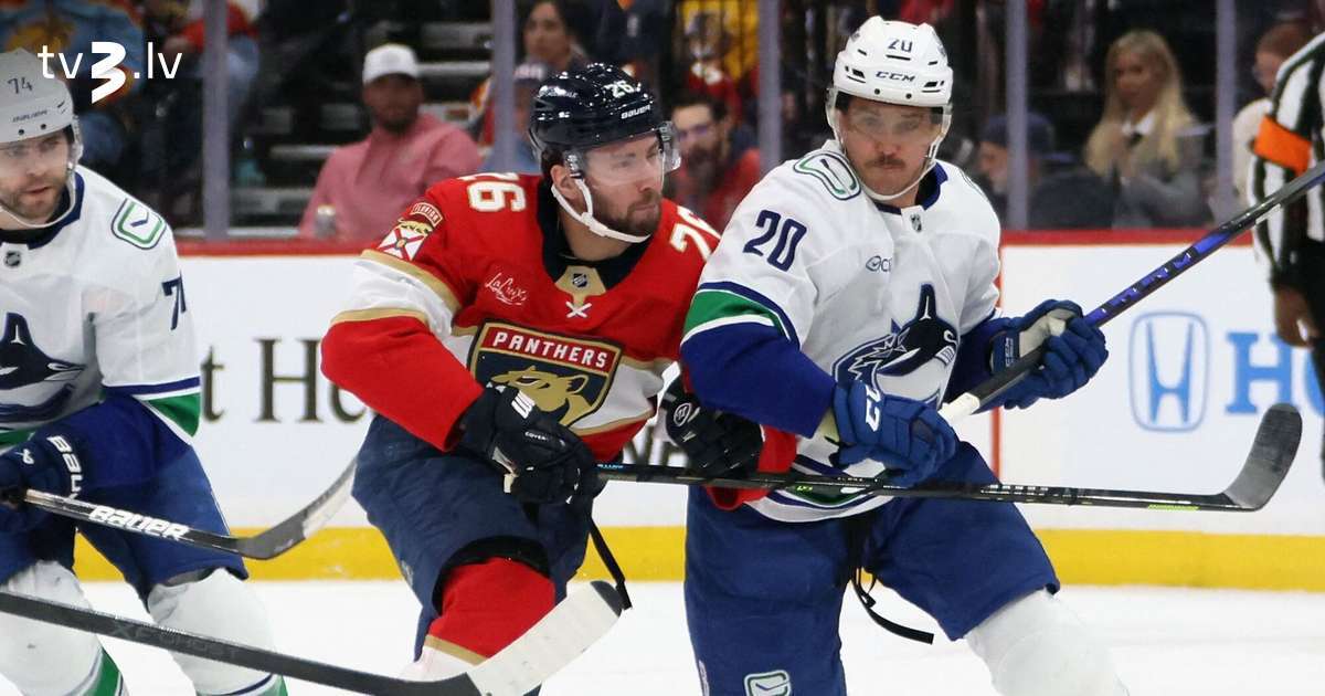 Balinskis atgriežas ar rezultatīvu piespēli uzvaras golā, “Panthers” samet astoņas ripas “Canucks” vārtos