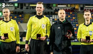 Latvijas tiesnešu brigāde uzraudzīs UEFA Konferences līgas spēli