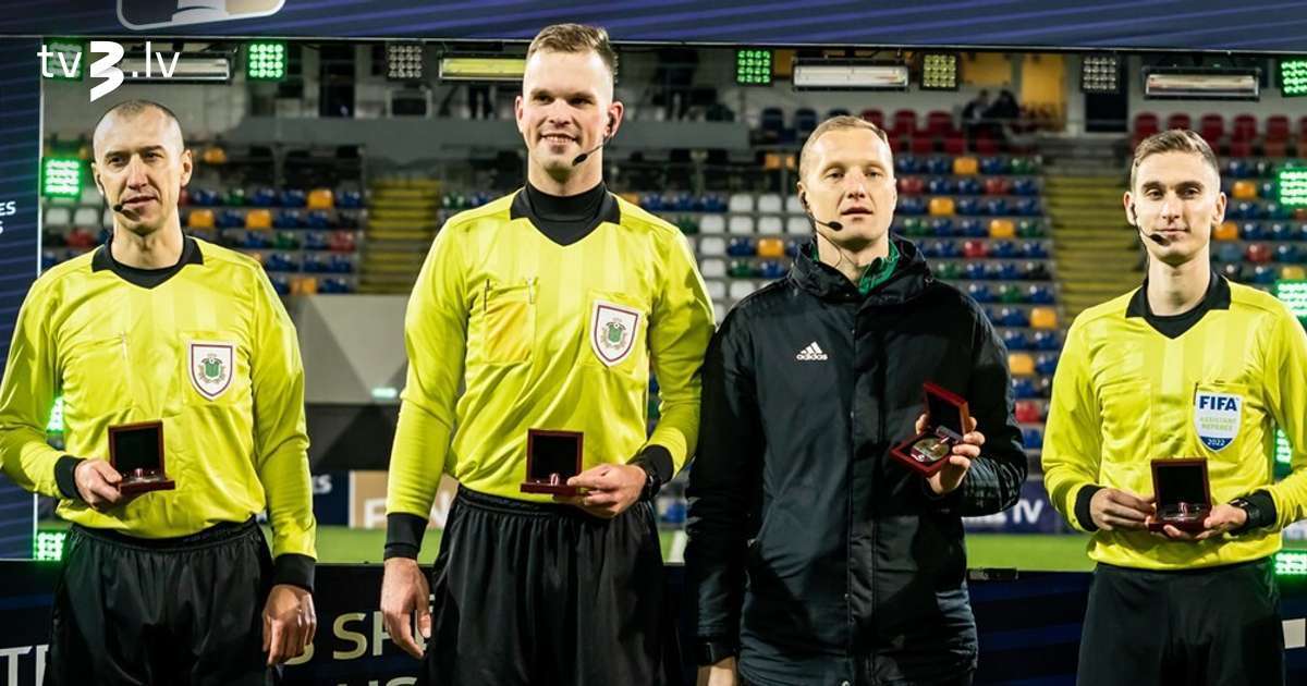 Latvijas tiesnešu brigāde uzraudzīs UEFA Konferences līgas spēli