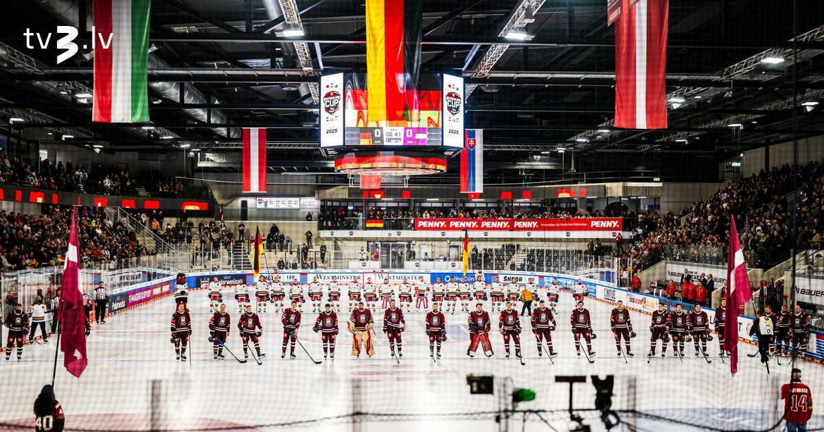 Latvijas hokejisti Vācija kausa otrajā spēlē tiekas ar Slovākiju