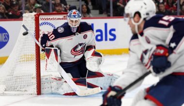 Merzļikins emocionāli pārdzīvo pēdējās minūtes zaudējumu pret “Islanders”