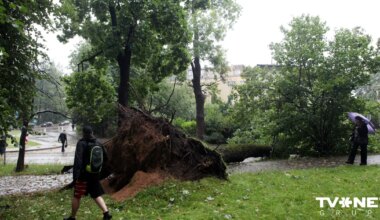 Oranžais brīdinājums! Rīgā gaidāma vētra; rīdzinieki aicināti neapmeklēt parkus un kapsētas