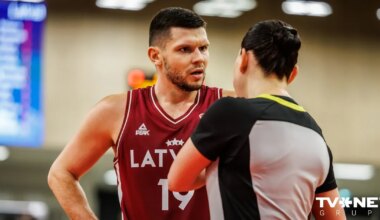 Latvijas basketbolisti izcīna pirmo uzvaru Alonso vadībā
