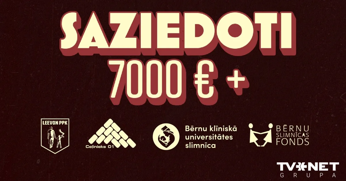 Futbola kluba "Leevon PPK" akcijā "Bērnu slimnīcas fondam" ziedo vairāk nekā 7000 eiro