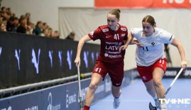 Latvijas florbolistes pasaules čempionāta spēlē piekāpjas Dānijai