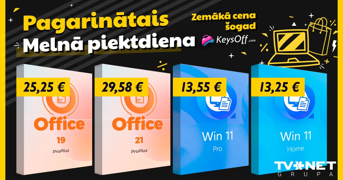 oriģinālais Windows 11 un MS Office 2021, sākot no tikai 13€, – labākā cena 2025. gadā!
