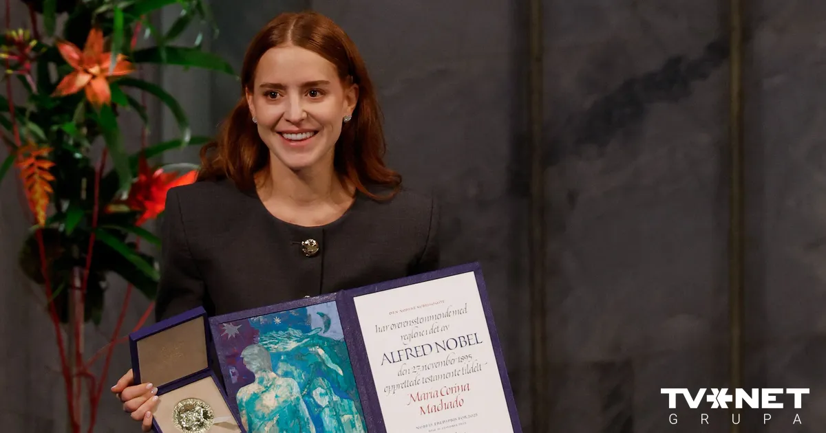 Nobela Miera prēmiju pieņem Venecuēlas opozīcijas līderes meita