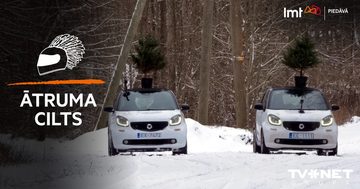 NOSKATIES ⟩ Timrots ar elektroauto brauc stādīt Ziemassvētku eglītes