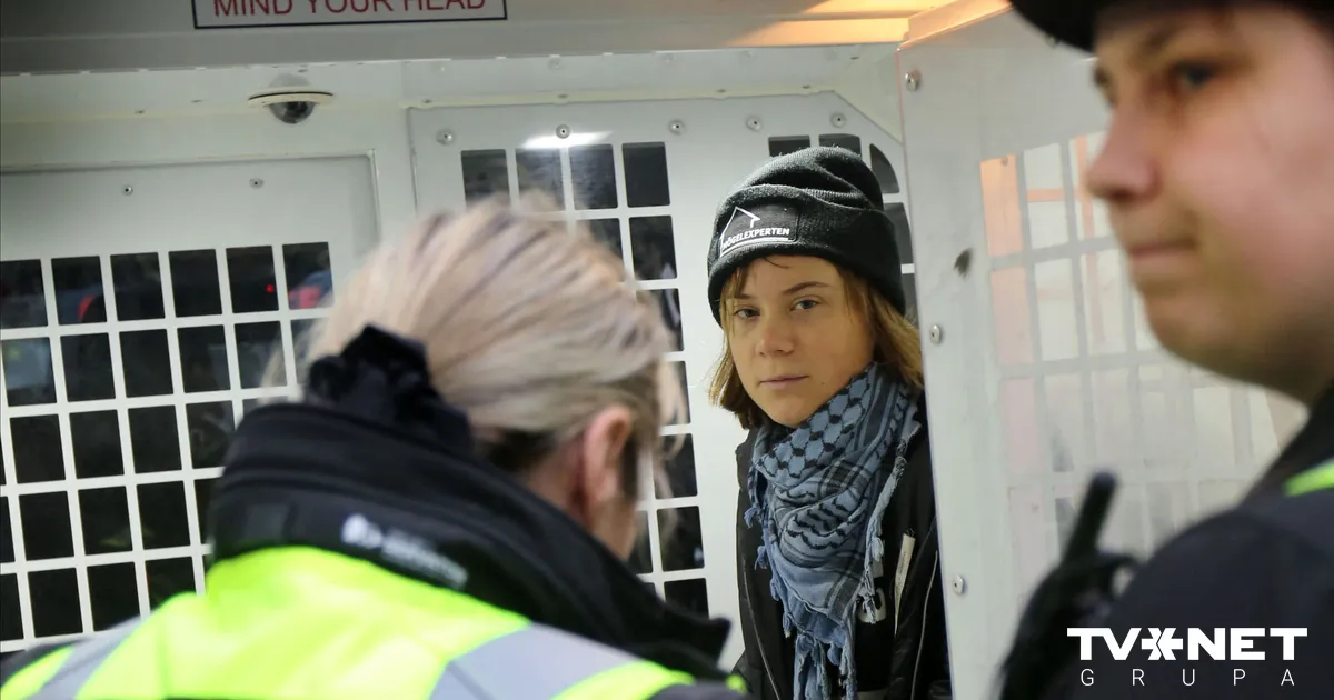 Londonas centrā apcietināta Grēta Tūnberga