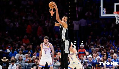 "Spurs" basketbolisti trešo reizi šosezon pārspēj līgas līderi "Thunder" - TVNET Sports