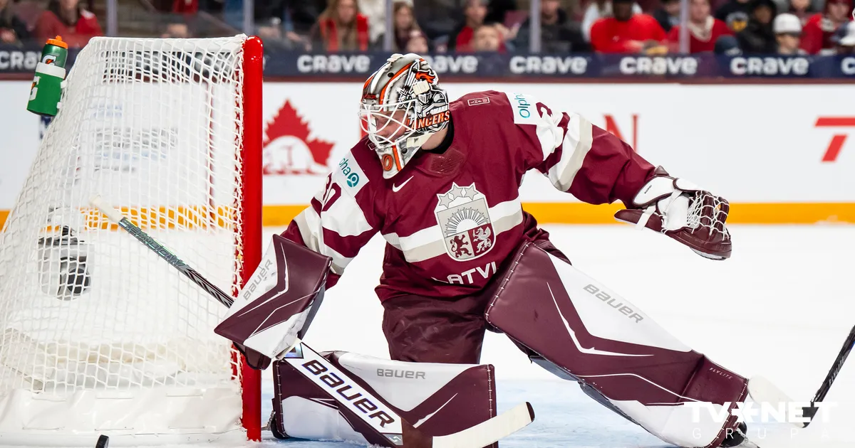 Aizraujošā cīņā Latvijas U-20 hokejisti PČ ievadā nopelna punktu pret Kanādu - TVNET Sports