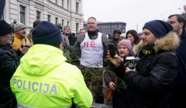 Protests pret autoceļu lietošanas nodevu komercauto līdz 3,5.