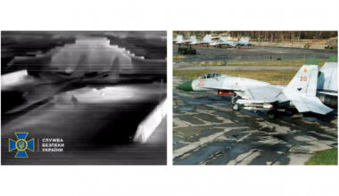 Ukraiņi iznīcina divas krievu kara lidmašīnas Su-27