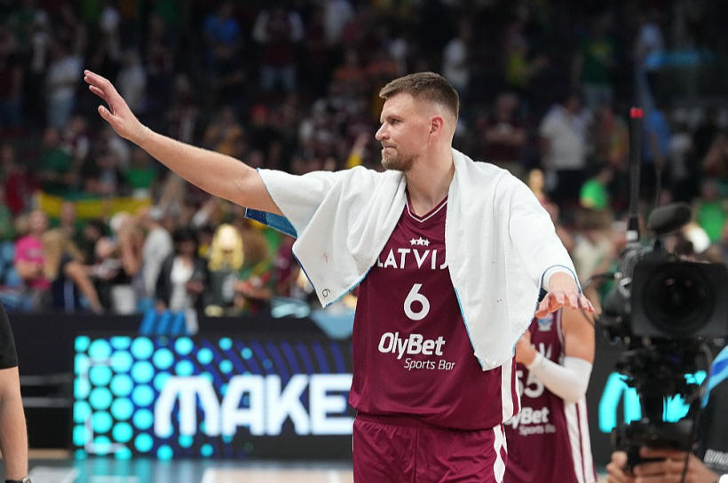 Otro reizi lielajā turnīrā Latviju stiprināja Kristaps Porziņģis.