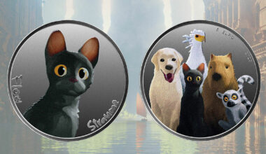 Animācijas filmas "Straume" tēli iemūžināti sudraba kolekcijas monētā