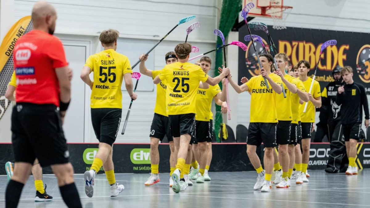 Kocēnu "Rubene" spraigā cīņā tiek pie uzvaras Ķekavā – Florbols – Sportacentrs.com