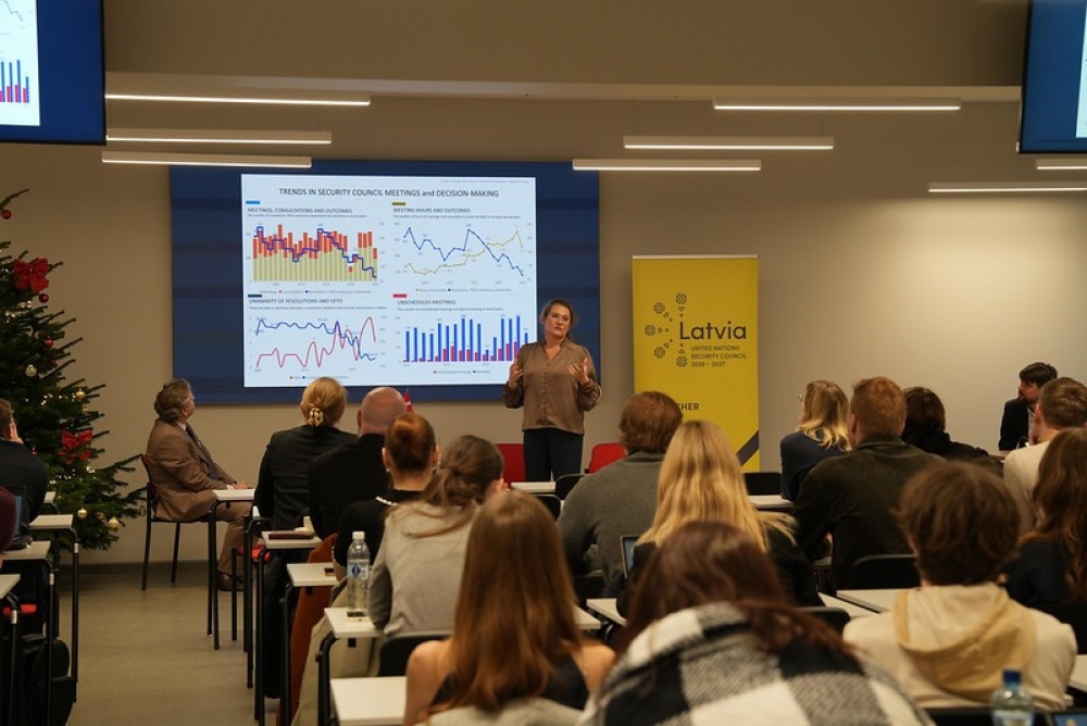 Rīgas Stradiņa universitātē notika diskusija par Latvijas dalību ANO Drošības padomē