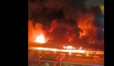 Sanktpēterburgas tirgū ugunsgrēks - nra.lv