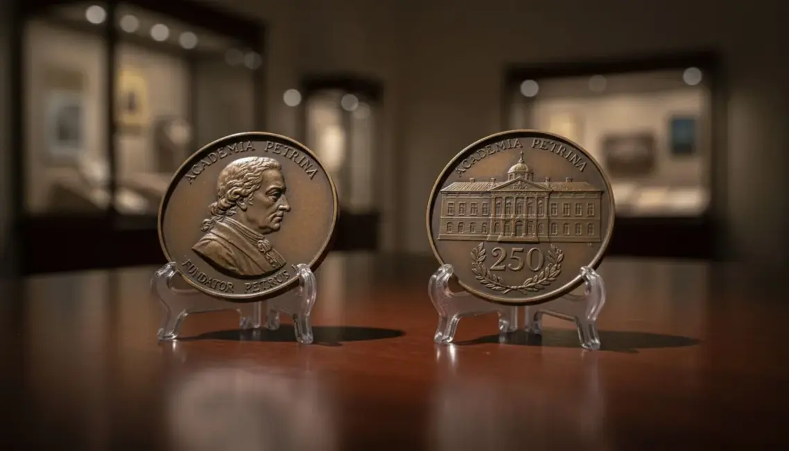 Academia Petrina 250. jubileju noslēdz ar unikālu piemiņas medaļu