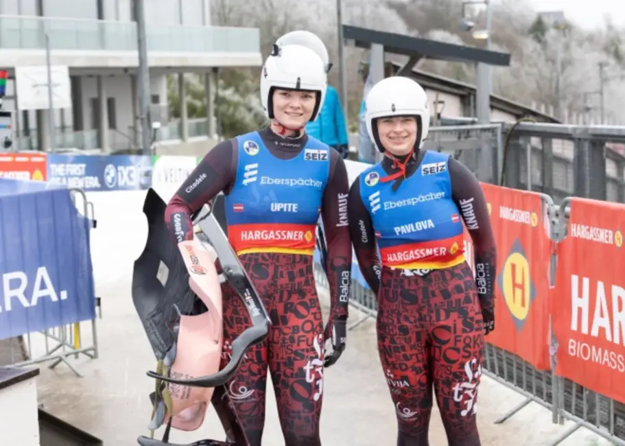 Anda Upīte un Madara Pavlova izcīna sesto vietu Pasaules kausa pirmajā posmā Vinterbergā