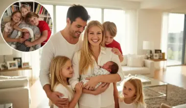 Anna Kournikova reti ar retu ģimenes fotogrāfiju, kurā redzami visi četri bērni