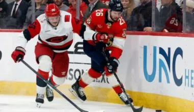 Balinska "Panthers" trešajā periodā demonstrē iespaidīgu uzbrukumu, uzveicot Karolīnas "Hurricanes"